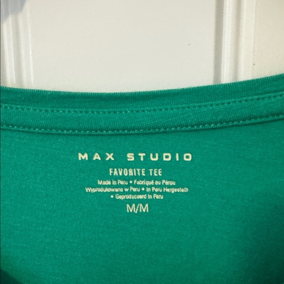 Max Studio Favorite Tee, Green, Medium - Picture 3 of 5